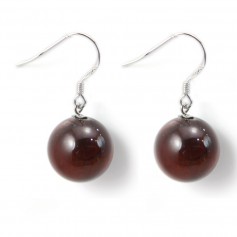 Earring silver 925 oeil de taureau 12mm x 2pcs 