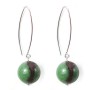 Earring silver 925 ruby zoisite 12mm x 2pcs 