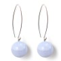 Boucle d'oreille argent 925 calcédoine 12mm x 2 st 