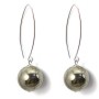 Boucle d'oreille argent 925 pyrite 12mm x 2pcs 