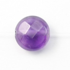 Améthyste Ronde Plate facette 7mm x 4pcs