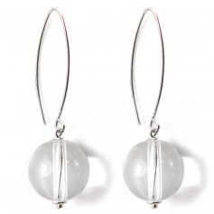 Earring sivler 925 rock crystal 12mm x 2pcs 