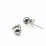Earring silver925  freshwater pearl  4mm x 2pcs