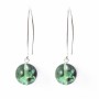 Boucles d'oreilles : fluorite & argent 925 12mm x 2pcs 