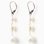 Boucles d'oreilles : perles d'eau douce & dormeuse argent 925 x 2pcs