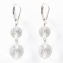 Earring sivler 925 rock crystal 12mm x 2pcs 