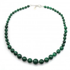 necklace round subdued malachite green