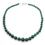 necklace round subdued malachite green