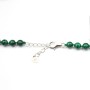 necklace round subdued malachite green