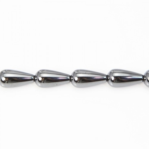 Hematite drop 8x16mm x 40cm 