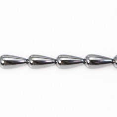 Hématite goutte 8x16mm x 40cm 