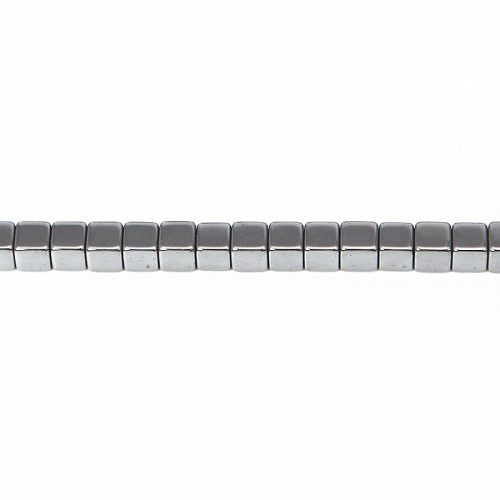 Hematite cubic square 4mm x 40cm