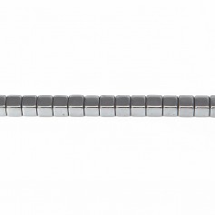 Hematite cubic square 4mm x 40cm