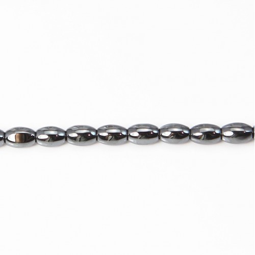 Hématite tonnelet 4x6mm x 40cm 