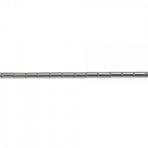 Hématite tube 2x4mm x 40cm 