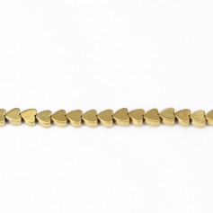 Hematite golden heart 4mm x 40cm 