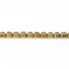 Hematite golden cylinder 4mm x 40cm 