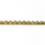 Hematite golden cylinder 4mm x 40cm 