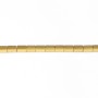 Hematite golden cubic rectangle 2x4mm x 40cm
