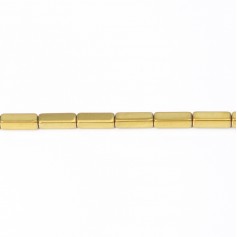 Hematite golden cubic rectangle 3x9mm x 40cm