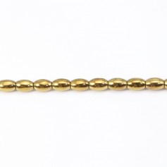 Hematite golden keg 4x6mm x 40cm