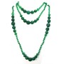Necklace green agate 140cm 