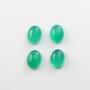 Cabochon agate vert ovale 7x9mm x 4pcs