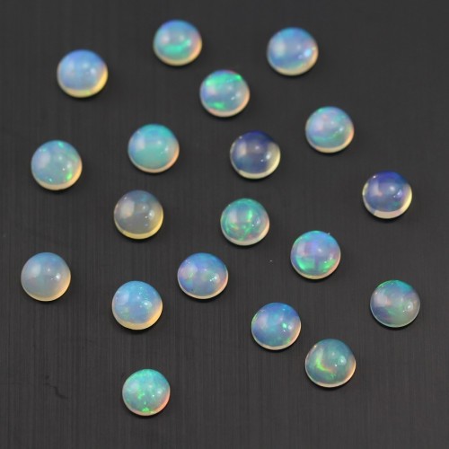Cabochon opal ethiopian round 6mm x 1pc