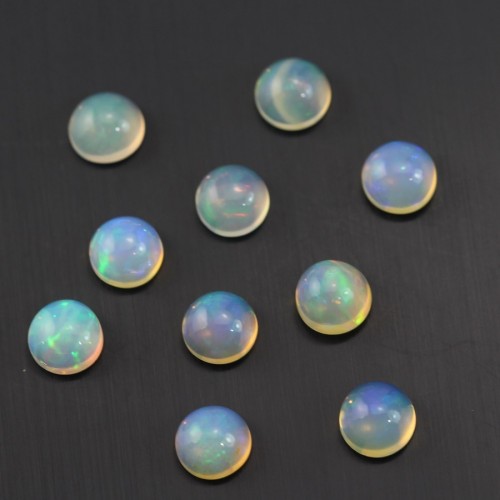 Cabochon opal ethiopian round 7mm x 1pc