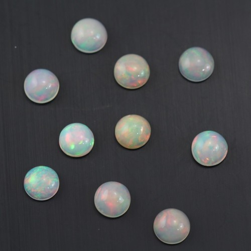 Cabochon opale Ethiopienne ronde 7mm x 1pc