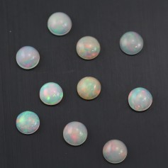 Cabochon opale ethiopian ronde 7mm x 1pc