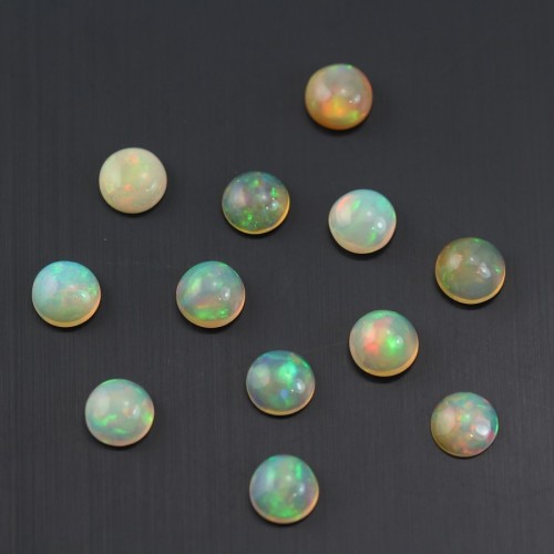 Cabochon opal ethiopian round 7mm x 1pc