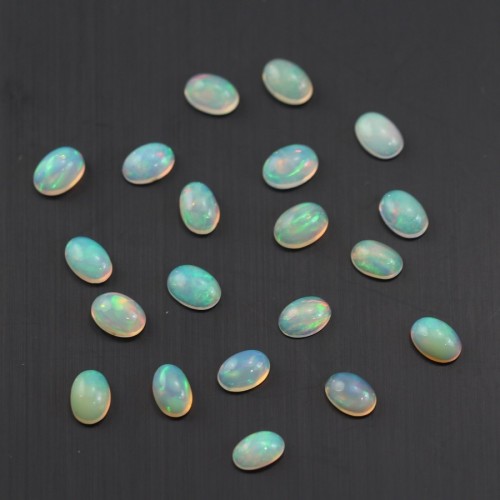 Cabochon opale Ethiopienne ovale 4x6mm x 1pc