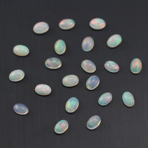 Cabochon opale Ethiopienne ovale 4x6mm x 1pc