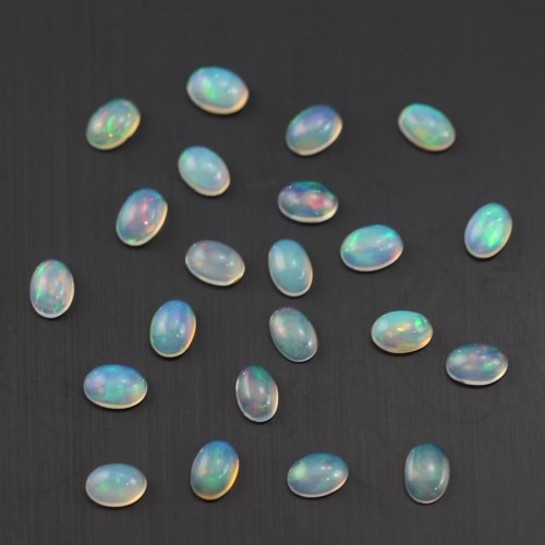 Cabochon opal ethiopian round 4x6mm x 1pc