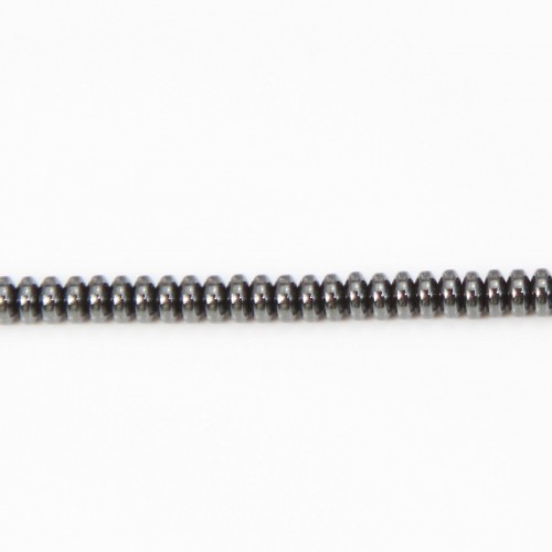 Hématite rondelle 2x4mm x 40cm 