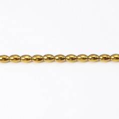 Hématite tonnelet argenté 3x5mm x 10pcs