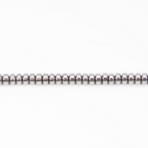 Hematite silvery slice 2x4mm x 20pcs