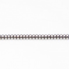 Hématite argenté rondelle 2x4mm x 20pcs