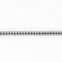 Hématite argenté rondelle 2x4mm x 20pcs