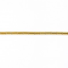 Hématite argenté tube 2x4mm x 10pcs