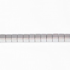 Hématite argenté cube carré 3mm x 20pcs