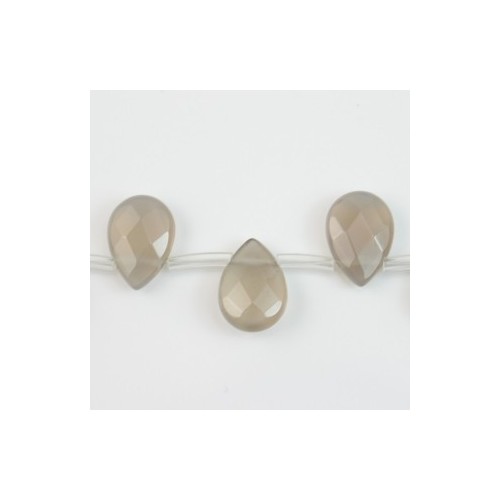 Jade colored green Flat drop 13.5x18.5mm x 1pc