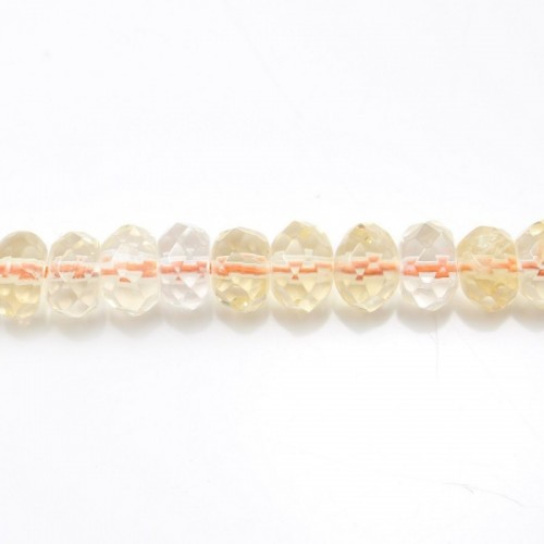 Citrine rodelle facette 4x6mm x 2pcs