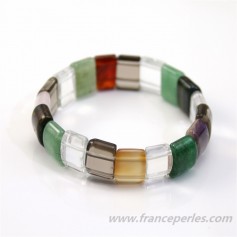 Bracelet Flat Mix  Stone