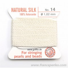 Fil du soie 1.02mm blanc x 2m