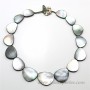 Simple gray baroque pearl necklace