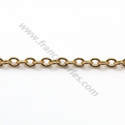 Oval chain golden flash  1x1.5mm x 1M