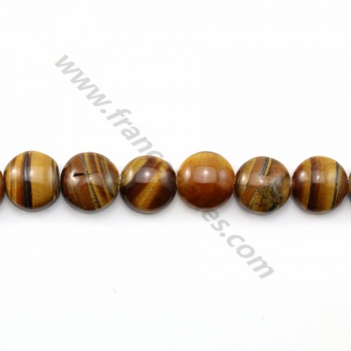 Tigerauge rund flach 10mm x 40cm