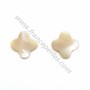 Nacre jaune en forme de trèfle 18mm x 2pcs